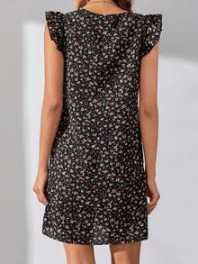 SHEIN Tall Đầm Xù Họa tiết hoa Boho - Nhiều màu - Xem 2