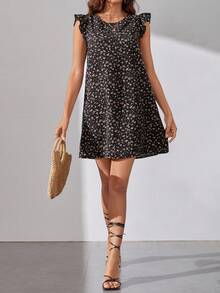 SHEIN Tall Đầm Xù Họa tiết hoa Boho - Nhiều màu - Xem 3