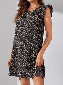 SHEIN Tall Đầm Xù Họa tiết hoa Boho - Nhiều màu - Xem 4