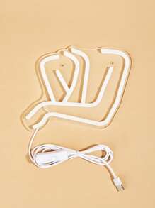 1件粉色牆掛式led霓虹燈5v Usb供電,家庭遊戲房電競臥室牆饰,適用於家庭和聚會 - 粉色 - 查看 6