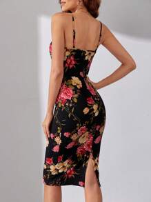 SHEIN Tall Floral Print Cami Bodycon Dress - Multicolor - View 2