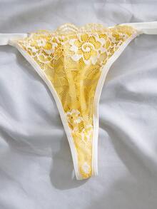 Đồ lót gợi cảm Nữ Thêu cắt Hoa - trái cam - Xem 4