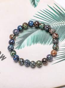 1盒0.8厘米玻璃圓珠DIY珠寶製作材料，適用於項鍊、手鍊、耳環等 - 彩色 - 查看 4