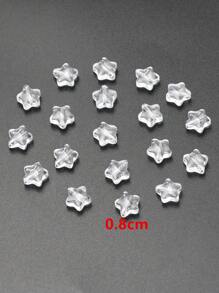 50pcs/set Clear Star Bead For DIY Bracelet Making