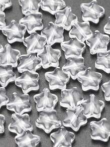50pcs/set Clear Star Bead For DIY Bracelet Making