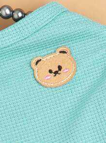 1件聚酯纖維薄而透氣的千鳥格風格寵物背心,適合泰迪犬和比熊等小型犬隨時穿著 - 藍色 - 查看 5