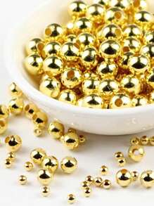 10G 3-10Mm ABS Hạt Ngọc Trai Giả Tròn Nhựa Acrylic Không Gian Siêu Tốc Đính Hạt Cho Tự Làm Trang Sức Làm Việc Tìm Kiếm - Vàng - Xem 2