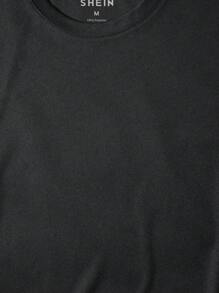 男士遊戲手柄和字母圖案T恤 - 黑色 - 查看 5