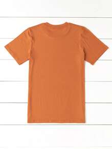 Flirla Plus Slogan Graphic Tee, Made In The 70's, Women Summer Top - Orange - View 2