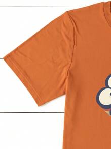 Flirla Plus Slogan Graphic Tee, Made In The 70's, Women Summer Top - Orange - View 4