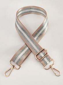 New Bright Silver Line Wide Strap Luggage Accessories Bag Strap Crossbody Long Strap - Multicolor - View 1