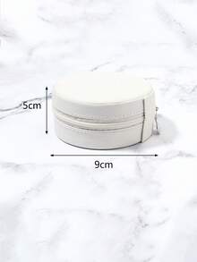 1 Vòng Hộp Đựng Trang Sức Du Lịch Lưu Trữ Đồ Dành Cho Nhẫn Bông Tai Vòng Cổ Phù Dâu Tặng - trắng - Xem 4