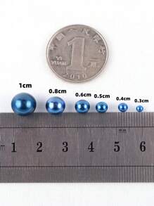 10克/包3-10顆ABS人造珍珠珠圓形塑料亞克力間隔珠，用於DIY珠寶製作 - 乾枯玫瑰色 - 查看 4