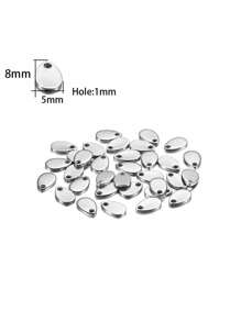 20pcs/set Stainless Steel Water Drop Pendant For DIY Jewelry Making Supplies - Silver - View 2