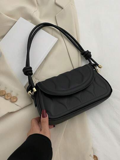 Bolso De Hombro Femenino Con Cierre De Solapa, Bolso Cruzado, Material De Pu, Ideal Para Uso Diario, Compras, Regalo Del Día De San Valentín