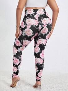 SHEIN Unity Plus Floral Print Leggings