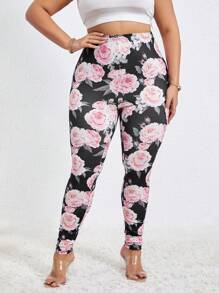 SHEIN Unity Plus Floral Print Leggings
