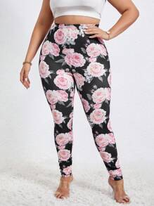 SHEIN Unity Plus Floral Print Leggings