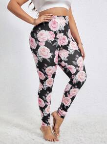 SHEIN Unity Plus Floral Print Leggings