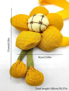 2 piezas Alzapaños de cortina con diseño de flor - Dorado - Ver 3