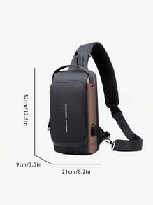 Túi Đeo Chéo Chống Trộm Có Cổng Sạc USB Túi Đeo Chống Xước Chống Nước - Nhiều màu - Xem 2