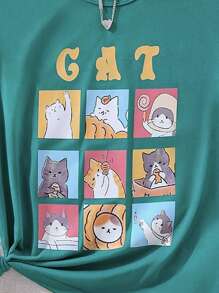 SHEIN Mädchen T-Shirt mit Cartoon Grafik