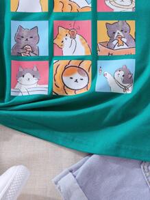 SHEIN Mädchen T-Shirt mit Cartoon Grafik