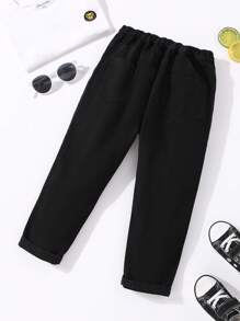 Toddler Boys Letter Graphic Ripped Straight Leg Jeans - Black - View 2