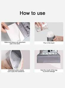 1pc 700cc Car Urine Bag - White - View 2