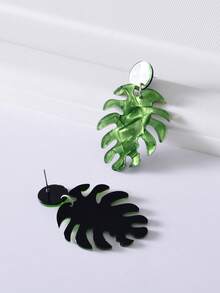 1 đôi Acetic Acid Màu xanh lá Màu sắc Lá cây Hình dạng Bông tai stud Đối với phụ nữ Buổi tiệc Tối Mặc Đồ trang sức - màu xanh lá - Xem 3