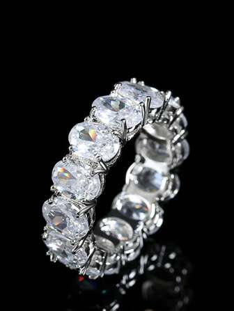 rakol 方晶鋯石裝飾戒指適合女士適合派對宴會婚禮