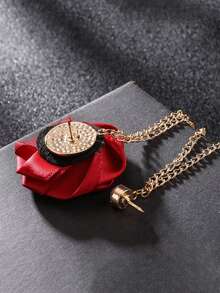 1入組胸花套裝配件玫瑰和流蘇西裝領胸針適用於男士禮品,適用於首飾類禮品和派對