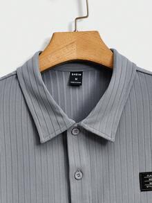 Manfinity Homme Men Letter Patched Detail Colourblock Polo Shirt - Multicolor - View 4