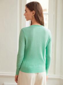 SHEIN Unity Wool Mix Ribbed Sweater