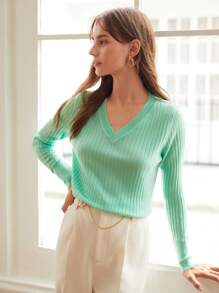 SHEIN Unity Wool Mix Ribbed Sweater
