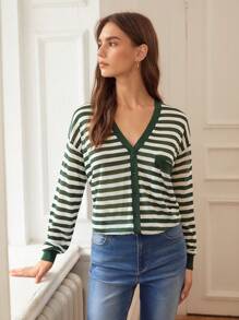 SHEIN LUNE Lyocell Button Through Cardigan - Multicolor - View 5