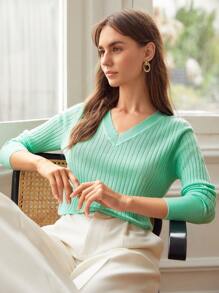 SHEIN Unity Wool Mix Ribbed Sweater