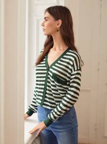 SHEIN LUNE Lyocell Button Through Cardigan - Multicolor - View 7