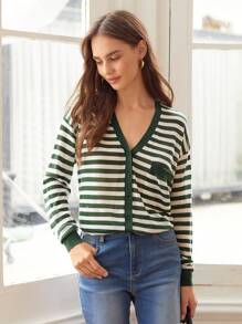 SHEIN LUNE Lyocell Button Through Cardigan - Multicolor - View 8