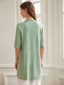 MOTF PREMIUM 粘膠纖維長款開衫 - 薄荷綠 - 查看 3