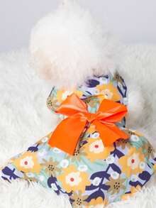 1 Miếng Mùa hè Gầy Cape Váy Châu Âu và Châu Mỹ Phong cách Công chúa Váy hoa Thích hợp Đối với Mèo Và Chó , Nóng Thời tiết - Màu vàng - Xem 4