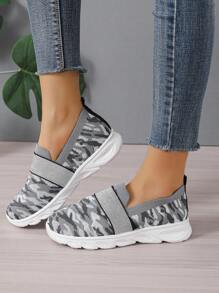 Giày lười họa tiết camo cho nữ, giày thể thao bằng vải - Nhiều màu - Xem 5