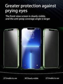 2入組手機螢幕隱私保護裝置適用於iphone - 無色 - 查看 4
