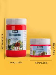 1入組100毫升/300毫升丙烯顏料，專業多用途丙烯顏料，適合學生，繪畫 - 棕色 - 查看 2