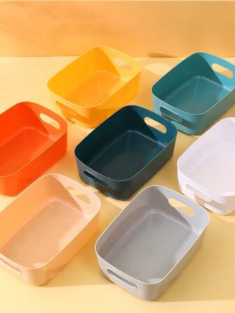 10pcs Solid Color Multipurpose Desk Storage Box