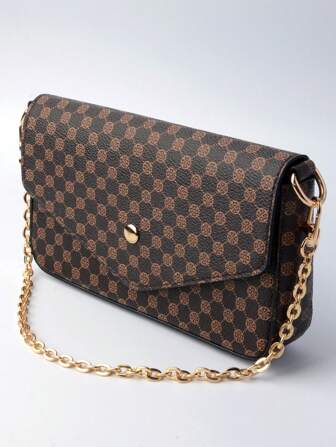 O form aluminium metall kedja 0,7 cm rak guld plånbok väska kedja rem väska närvarande