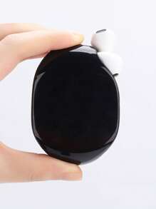 1pc ABS Solid Color Portable Fixed Take-up Reel Organizer - Black - View 6