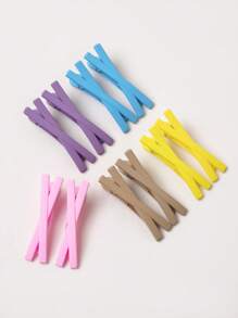 10 cái kẹp tóc cá sấu thời trang cho bé gái để trang trí tóc - Nhiều màu - Xem 3