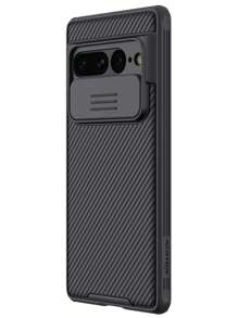 NILLKIN 1pc Case Compatible With Google Pixel 7A / 7 / 7 Pro / 6A, Premium Upgraded Shockproof Phone Case With Slide Camera Cover - Black - View 2