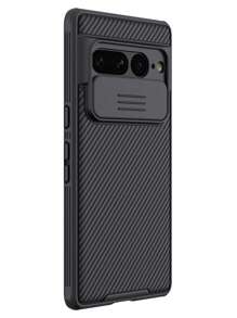 NILLKIN 1pc Case Compatible With Google Pixel 7A / 7 / 7 Pro / 6A, Premium Upgraded Shockproof Phone Case With Slide Camera Cover - Black - View 8